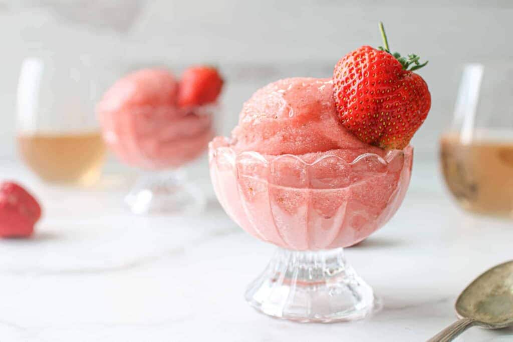 strawberry rose sorbet