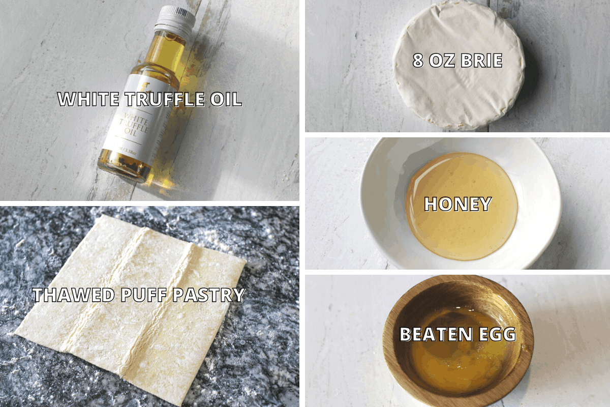 Truffle Honey Baked Brie Ingredients Photo